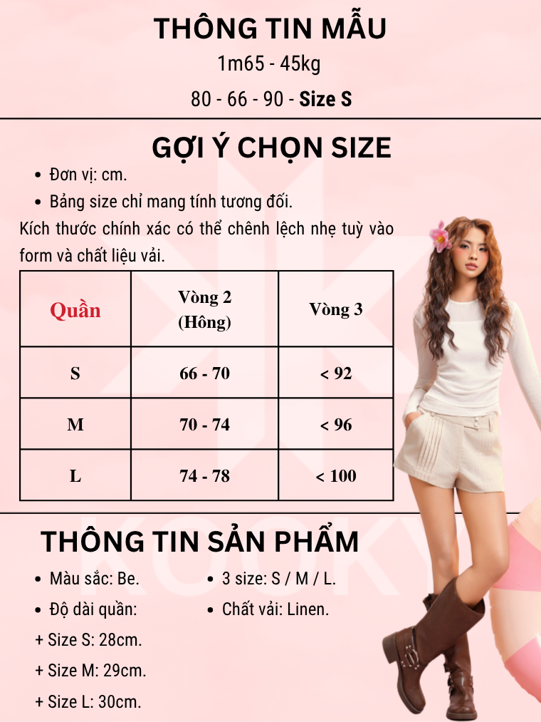 Quần Linen Shorts - Ảnh 8 | Kooky House