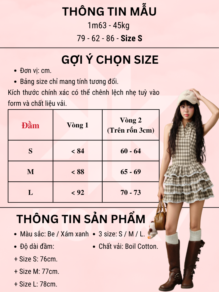 Đầm Sally Caro Xám Xanh - Ảnh 9 | Kooky House