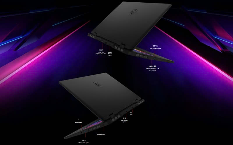 Cổng kết nối của laptop MSI Pulse 17 AI