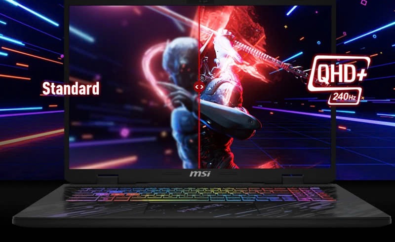 Màn hình của laptop MSI Pulse 17 AI