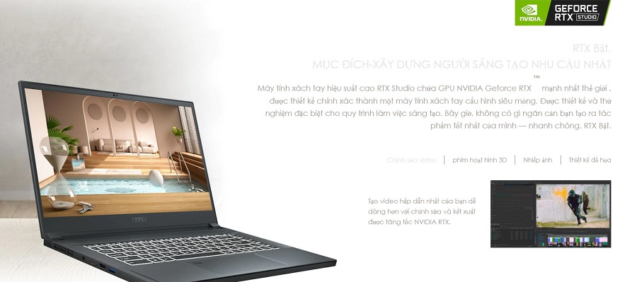 Mang đến hiệu suất đồ hoạ cao đáp ứng nhu cầu cho người làm sáng tạo