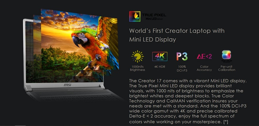 Laptop có màn hình Mini LED 