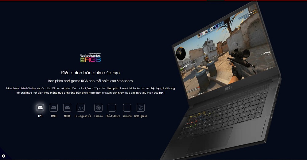 Bàn phím điều chỉnh tự do theo sở thích người dùng