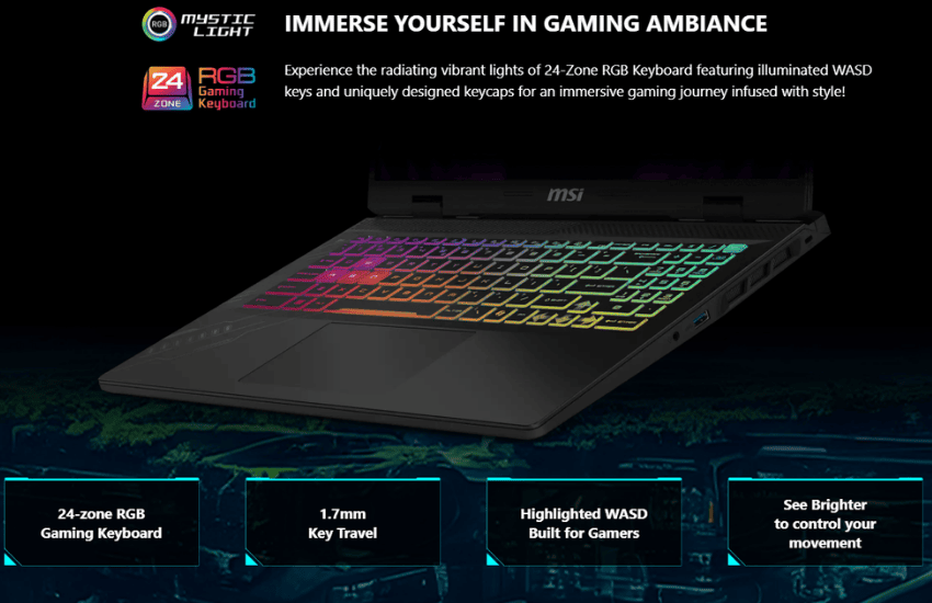 Bàn phím tuyệt vời cho trải nghiệm khác biệt