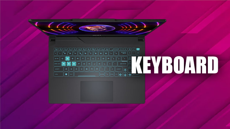 Bàn phím của laptop MSI Cyborg 14 (ảnh minh hoạ)