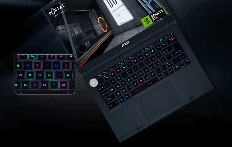 MSI Stealth 14 AI - keyboard