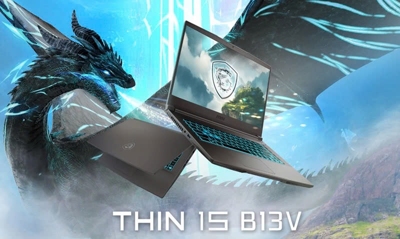 Thiết kế của laptop MSI THIN 15