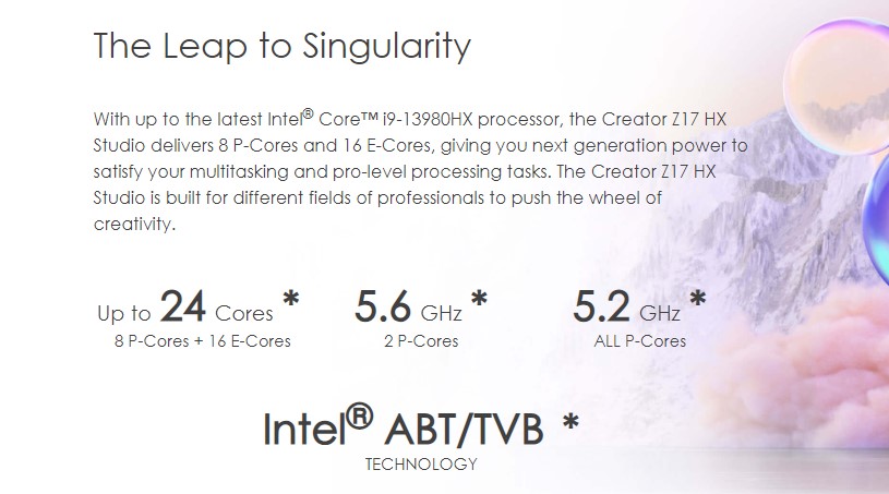 Hiệu năng mạnh mẽ đến từ CPU Intel  Gen 13