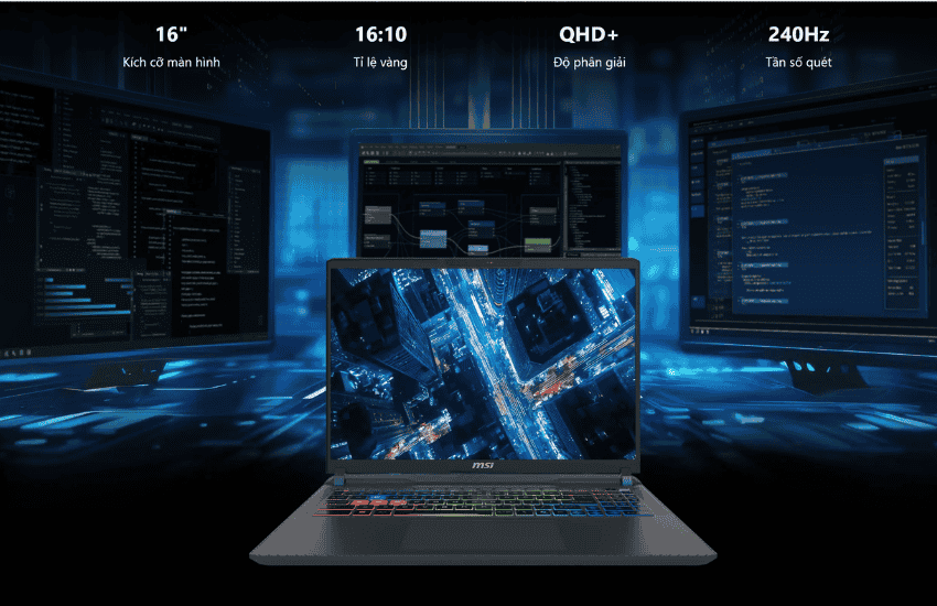 Màn hình 2K QHD sắc nét, mượt mà