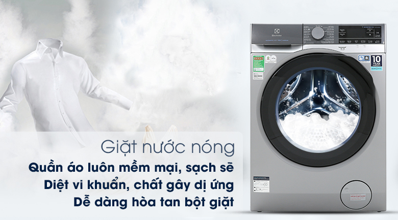 Công nghệ giặt nước nóng trên máy giặt của Electrolux