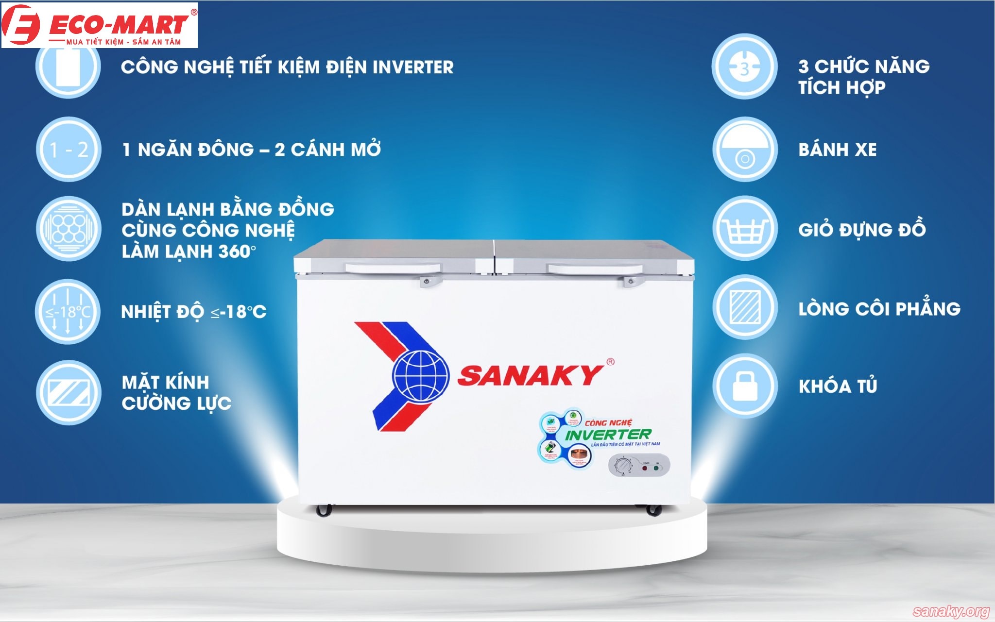 VH-3699A4K tủ đông Sanaky được bán chạy nhất có gì đặc biệt?
