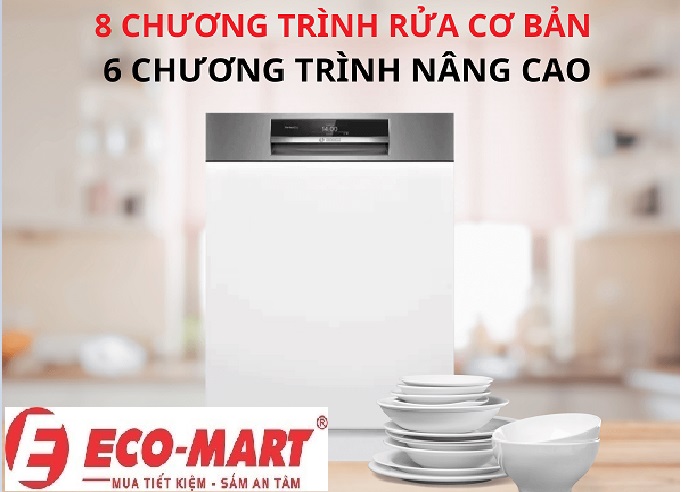 Phân tích tính năng Chương trình rửa thông minh của Máy rửa bát Bosch SMI8TCS01E