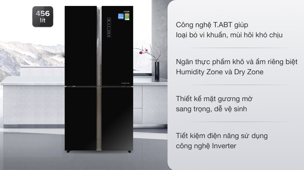 Top 3 tủ lạnh Aqua 4 cánh bán chạy nhất tại Eco-mart tháng 7
