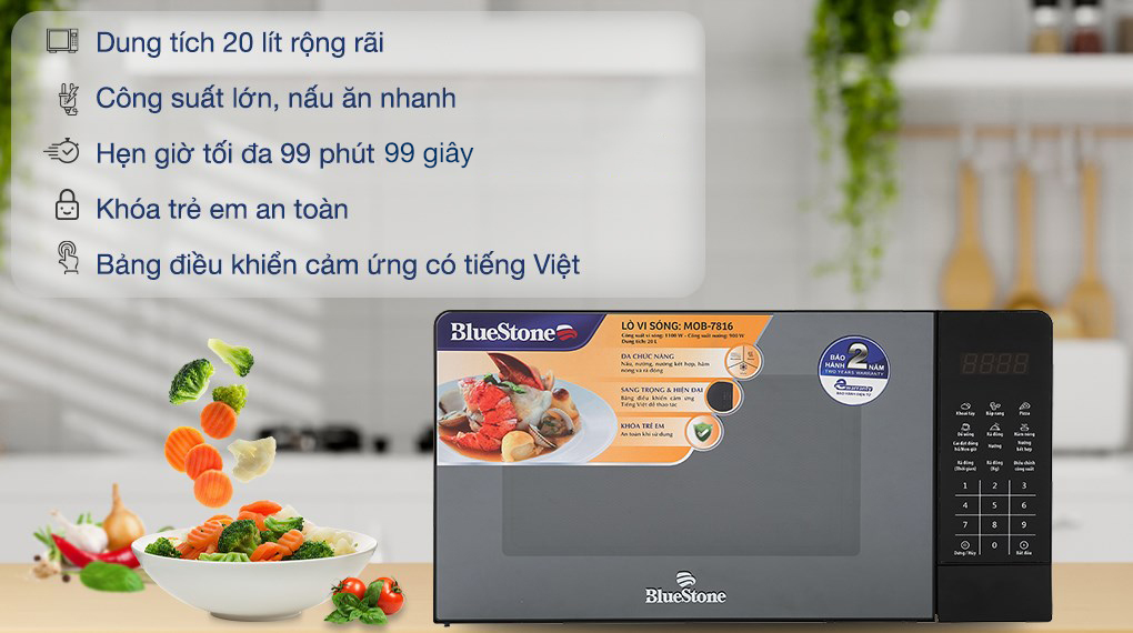 Đánh giá chi tiết lò vi sóng Bluestone MOB-7816