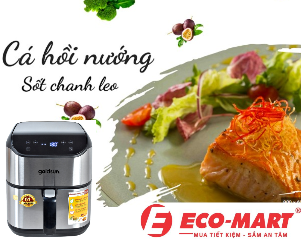 Nướng cá hồi sốt canh leo bằng nồi chiên không dầu? 2023