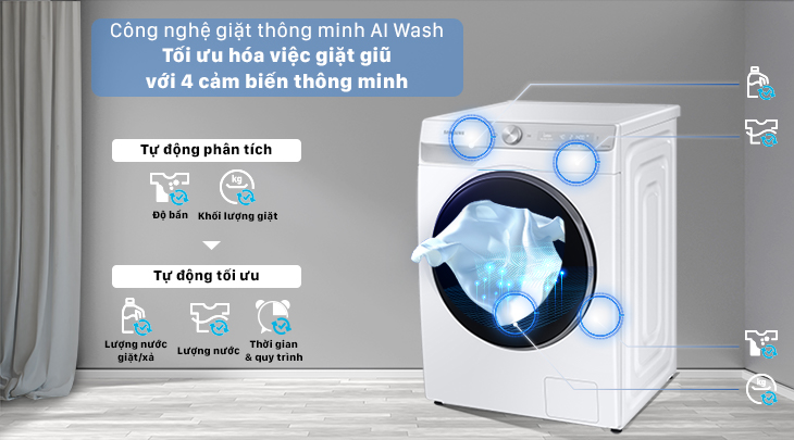 Công nghệ AI Wash trên máy giặt Samsung và những điều cần biết
