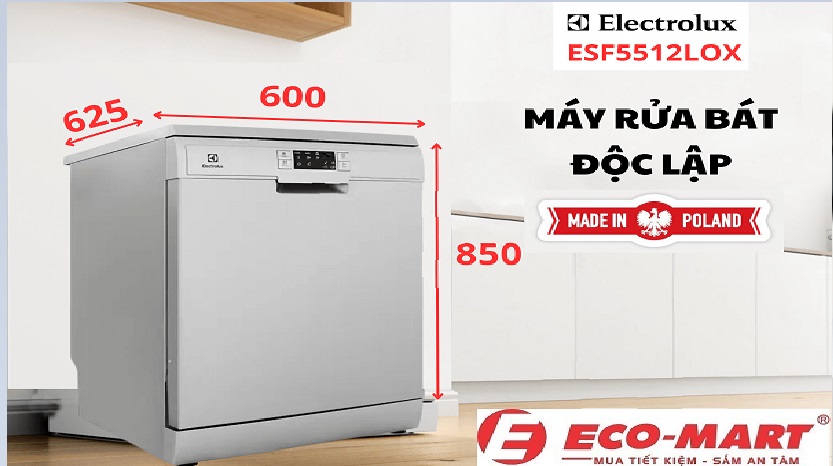 5 Tính năng nổi bật của máy rửa bát Electrolux ESF5512LOX mà bạn nên biết