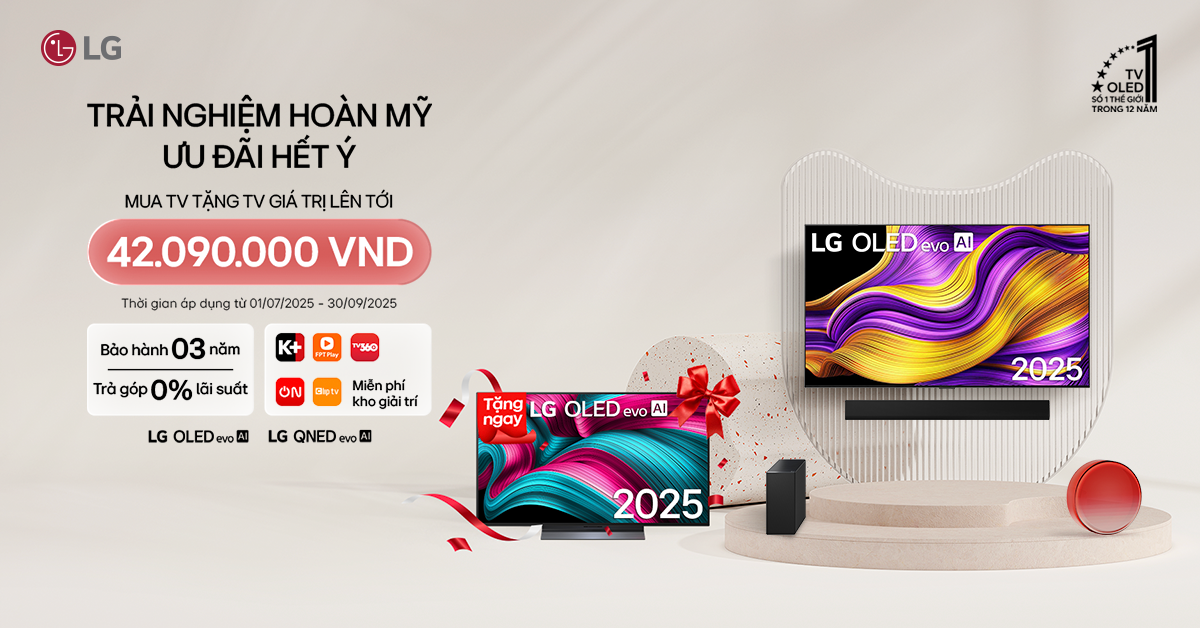 Mua Tivi LG tặng Tivi, E voucher Urbox, nhận gói ứng dụng giải trí hấp dẫn, VOD THÁNG 7 tại Điện máy Eco-mart