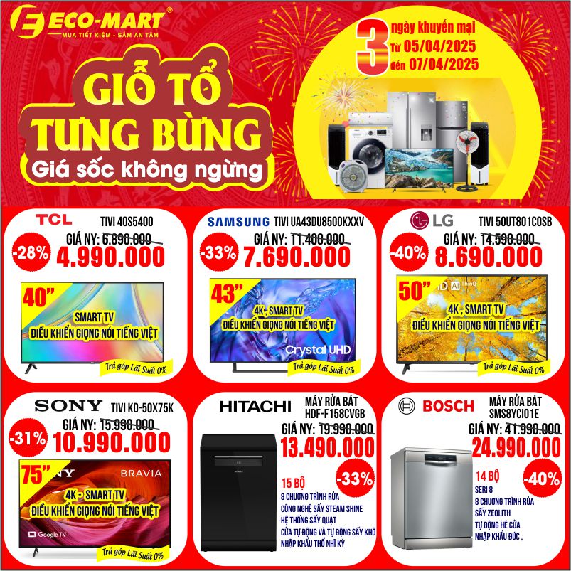 Giỗ Tổ Tưng Bừng - Giá Sốc Không Ngừng từ 05.4 đến 7.4.2025