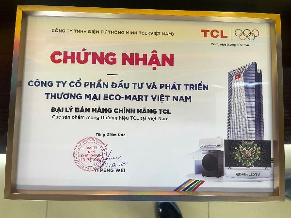 ECO-MART – ĐẠI LÝ BÁN HÀNG CHÍNH HÃNG TCL TẠI VIỆT NAM