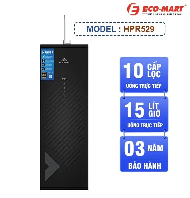 Đánh giá chi tiết máy lọc nước R.O 10 cấp Hòa Phát HPR529