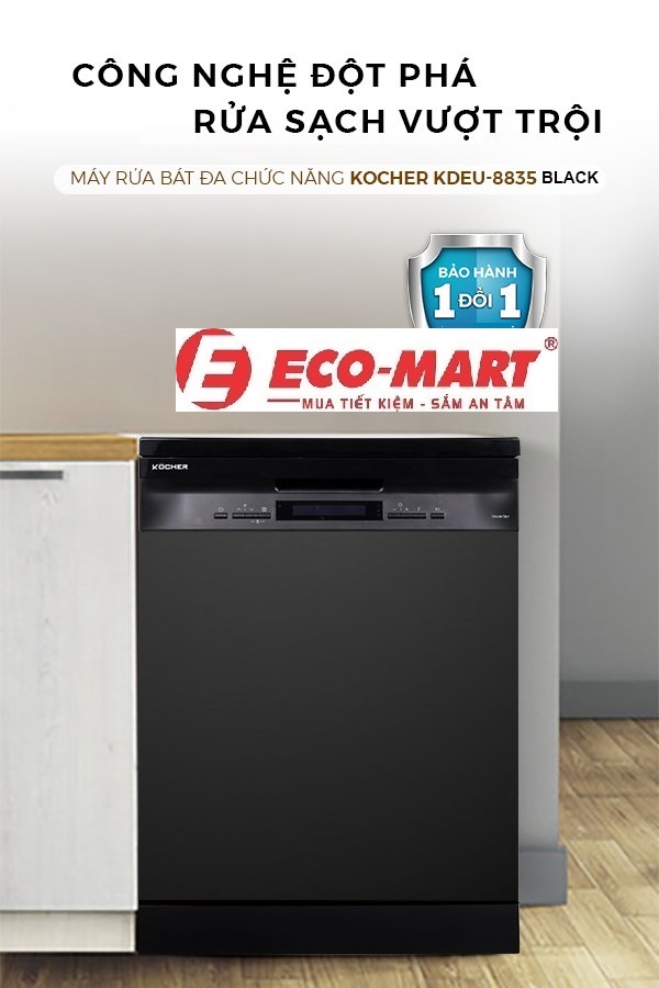 Đánh Giá Chi Tiết Máy Rửa Bát Kocher KDEU-8835BL - Có Đáng Mua Không?