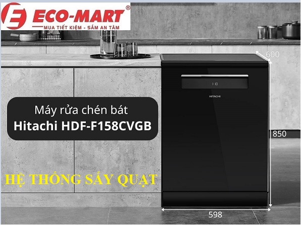 Phân tích công nghệ Hệ thống sấy quạt của máy rửa bát Hitachi HDF-F158CVGB