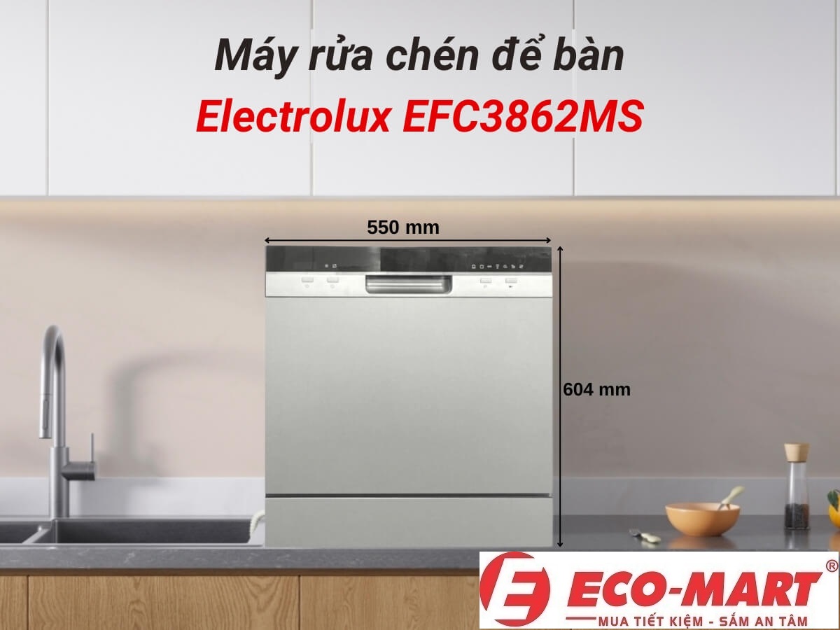 Phân tích chi tiết tính năng AutoOpen của máy rửa bát Electrolux mini 8 bộ EFC3862MS