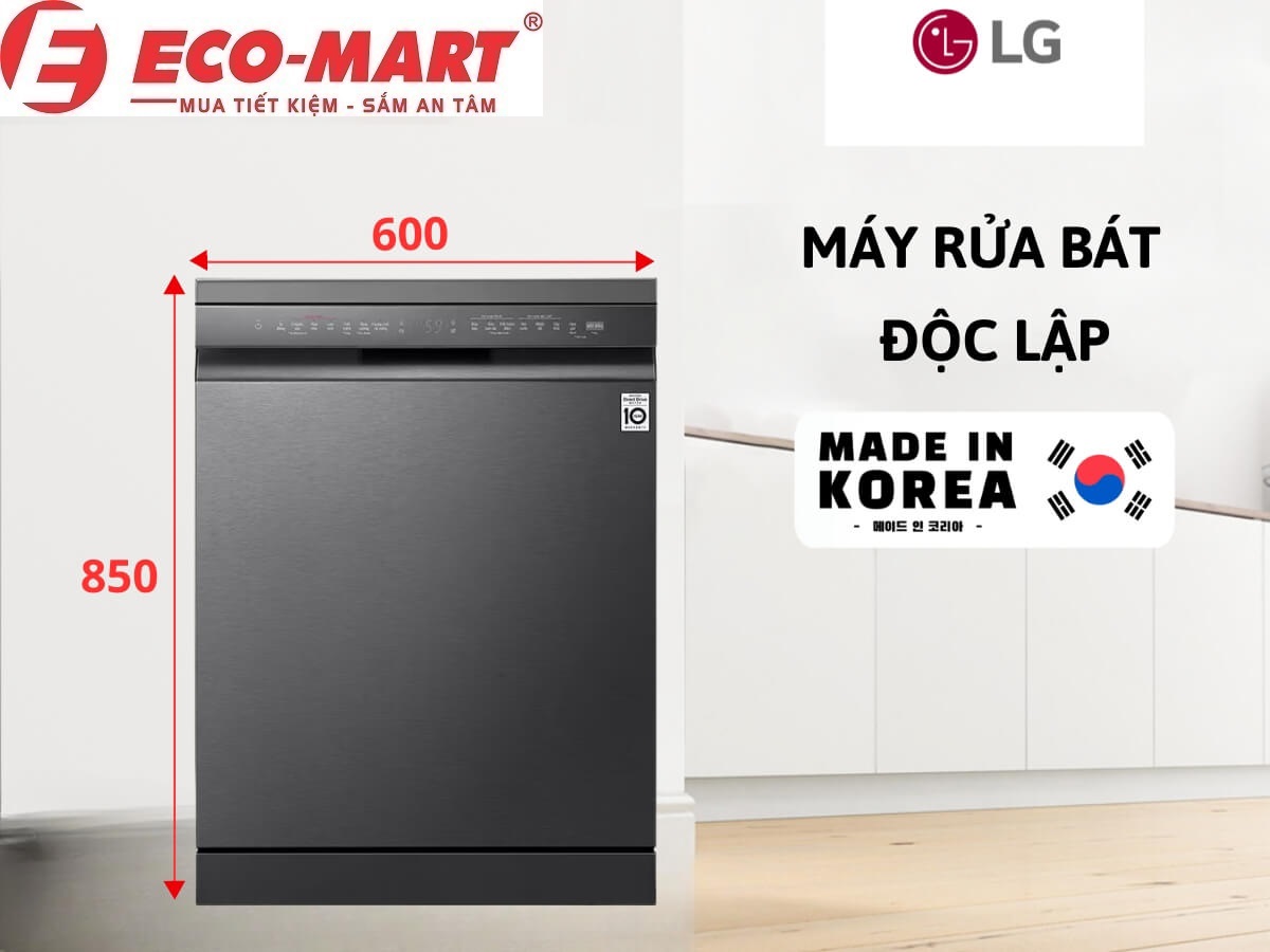 Công nghệ rửa QuadWash – Làm sạch đa hướng trên máy rửa bát cao cấp LG LDT14BLA4