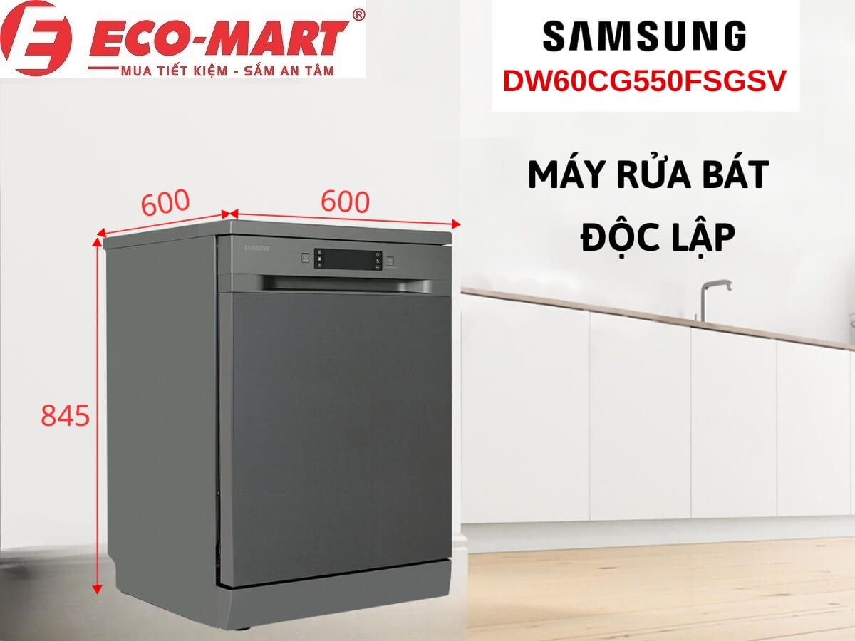 Công nghệ tự động hé cửa trên máy rửa bát Samsung DW60CG550FSGSV