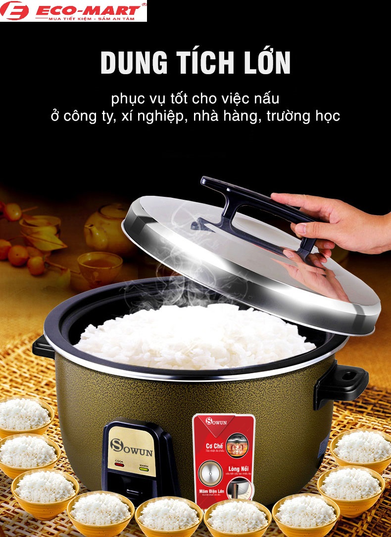 Top 3 nồi cơm điện công nghiệp Sowun, 2023
