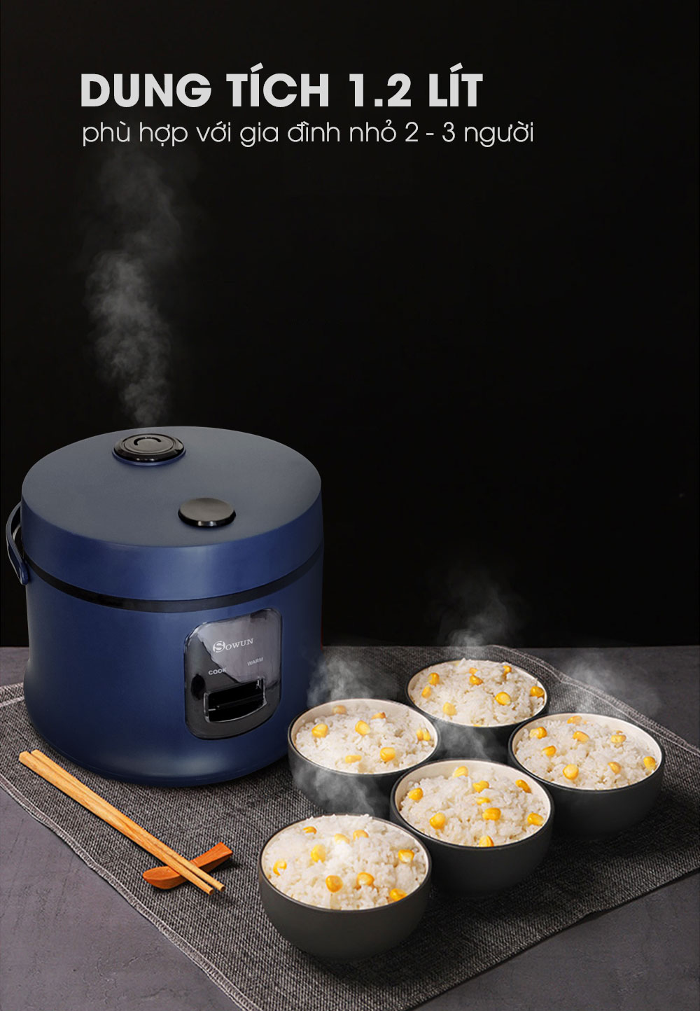 Top 3 nồi cơm điện 1,2L của Sowun