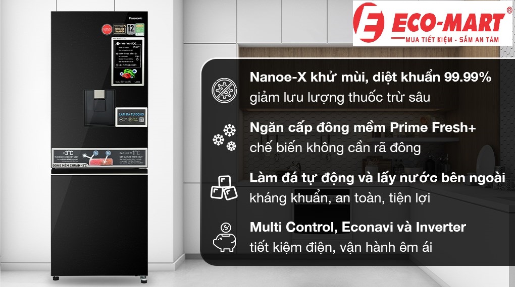 Lý do khách hàng chọn tủ lạnh Panasonic NR-BV331WGKV nhiều đến vậy?