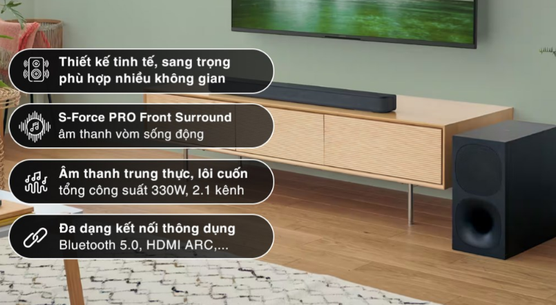 Đánh giá chi tiết bộ loa thanh Sony HT-S400 330W thay thế Sony HT-S350 và chất hơn