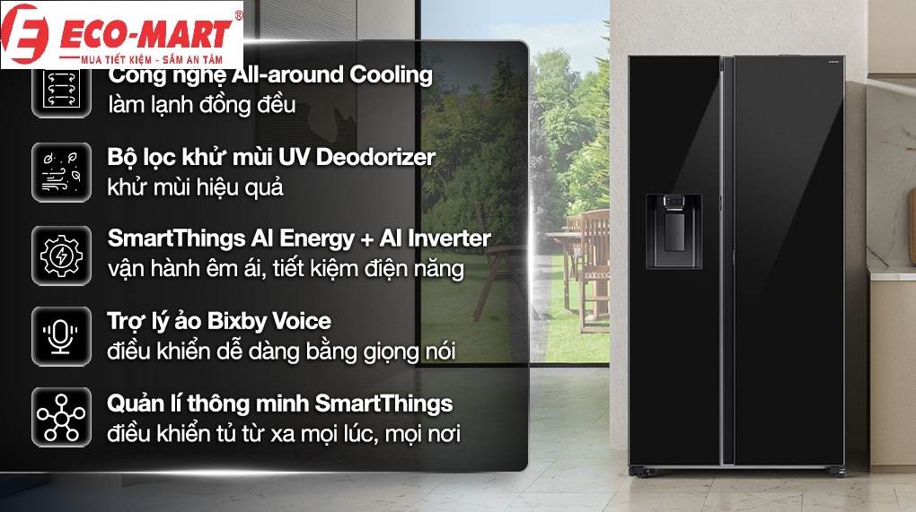 Vì sao nên mua tủ lạnh Samsung Inverter 634 lít RS80F65J2BSV?