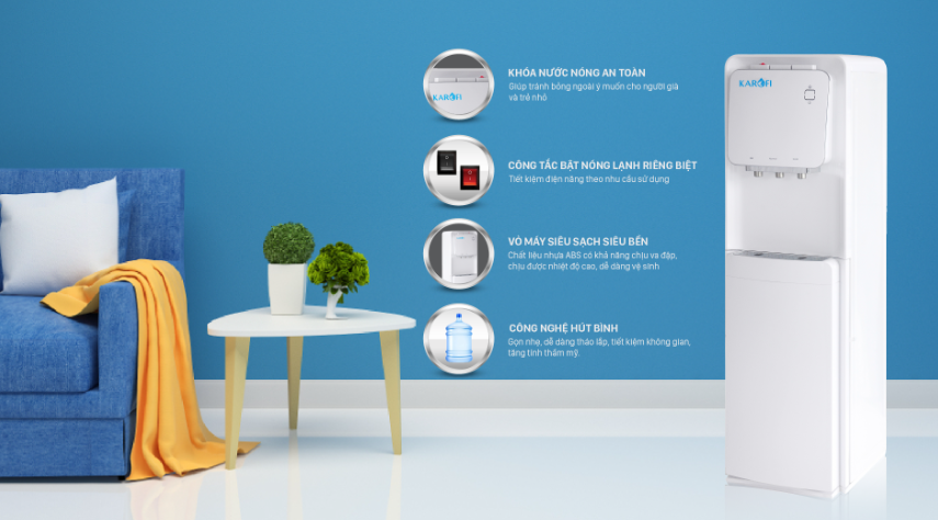Những tính năng an toàn trên cây nước nóng lạnh Karofi HC19