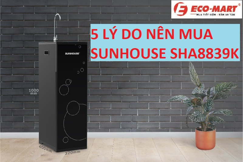5 lý do nên mua máy lọc nước Sunhouse SHA8839K