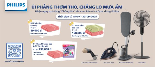 🎁 PHILIPS TẶNG QUÀ CỰC CHẤT – “ỦI PHẲNG THƠM THO, CHẲNG LO MƯA ẨM” CÙNG ECO-MART!