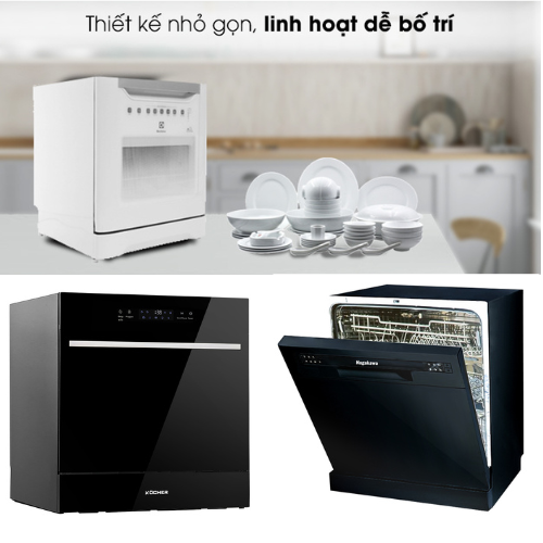 Có máy rửa bát loại nhỏ dùng cho gia đình 2-3 người không?