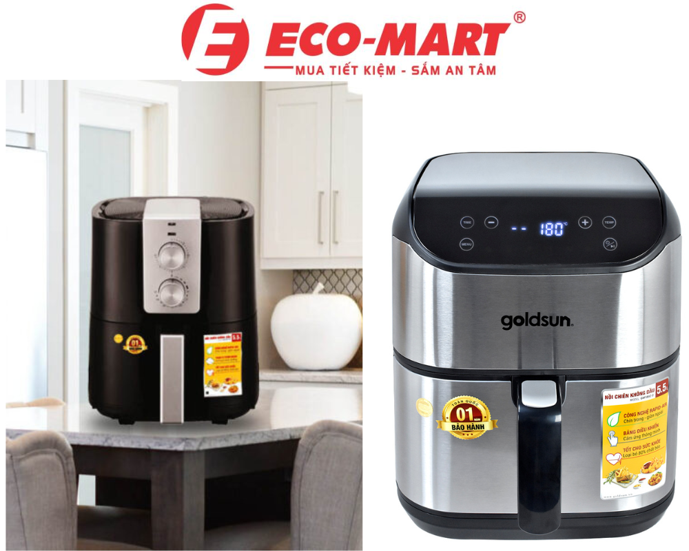 Nên mua nồi chiên không dầu điều khiển cơ hay điện tử? 2023