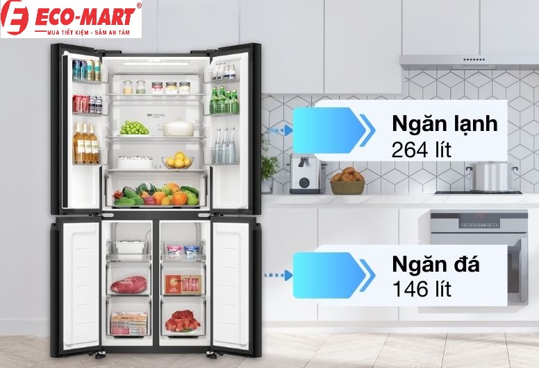 Đánh giá chi tiết tủ lạnh Aqua Inverter 410 lít AQR-M466XA(GB)