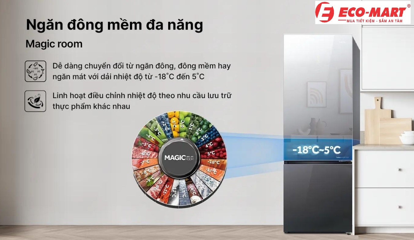 Tủ lạnh Aqua AQR-B380MA(GM) và những điểm bạn nên biết