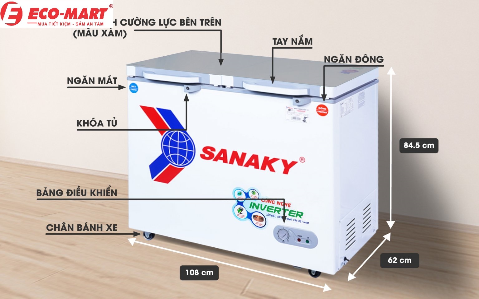 Những điểm nổi bật của tủ đông Sanaky VH-2899W4K