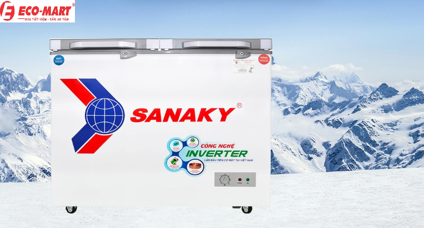 Đánh giá mẫu tủ đông Sanaky Inverter 260 lít VH-3699W4K mặt kính cường lực