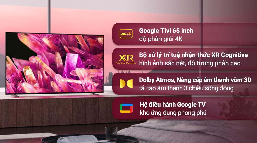 Top 5 tính năng trên chip xử lý XR giúp cho Google Tivi Sony XR-65X90K đắt khách 2023