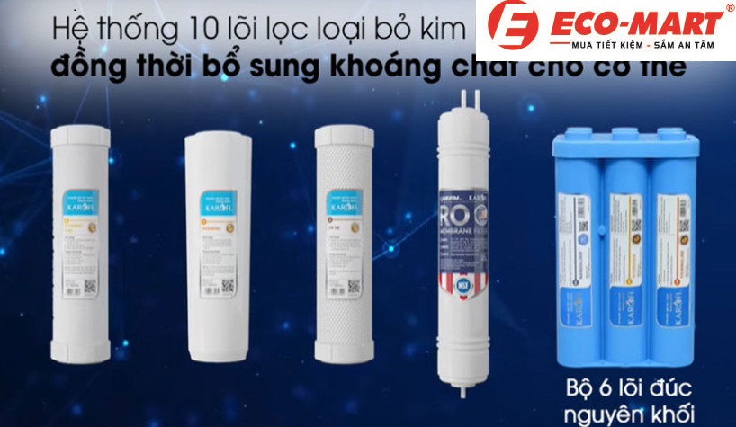 Máy Lọc Nước Karofi KAQ-U95 10 Lõi, Sự Kết Hợp Thông Minh và Tiện Lợi