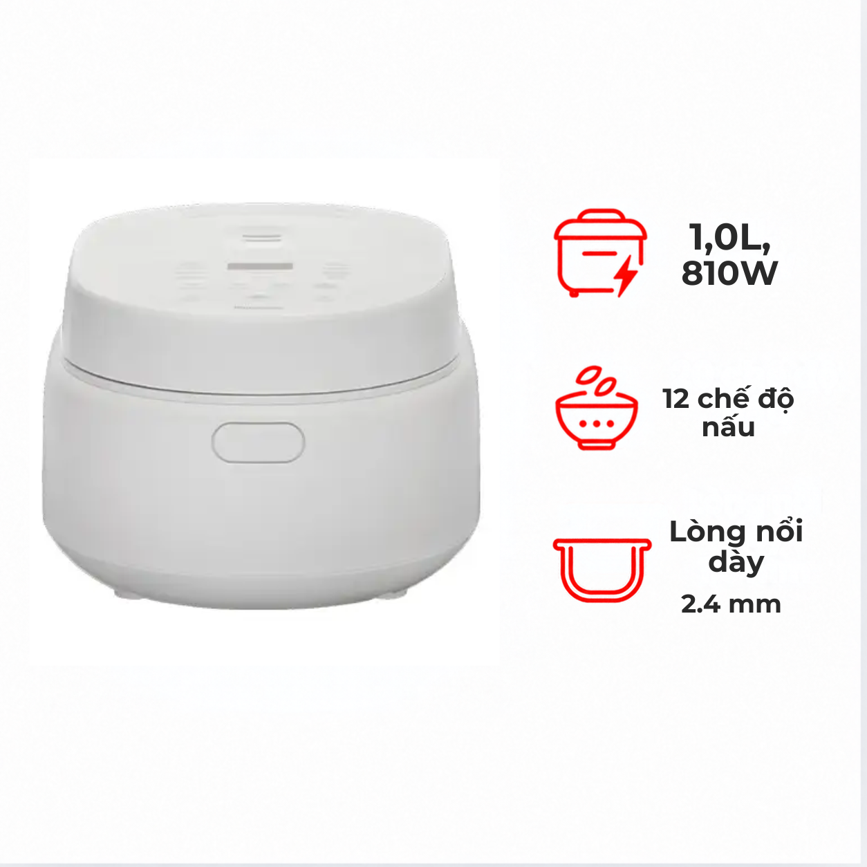 Nồi cơm điện tử Panasonic SR-DL104WRA 1 lít