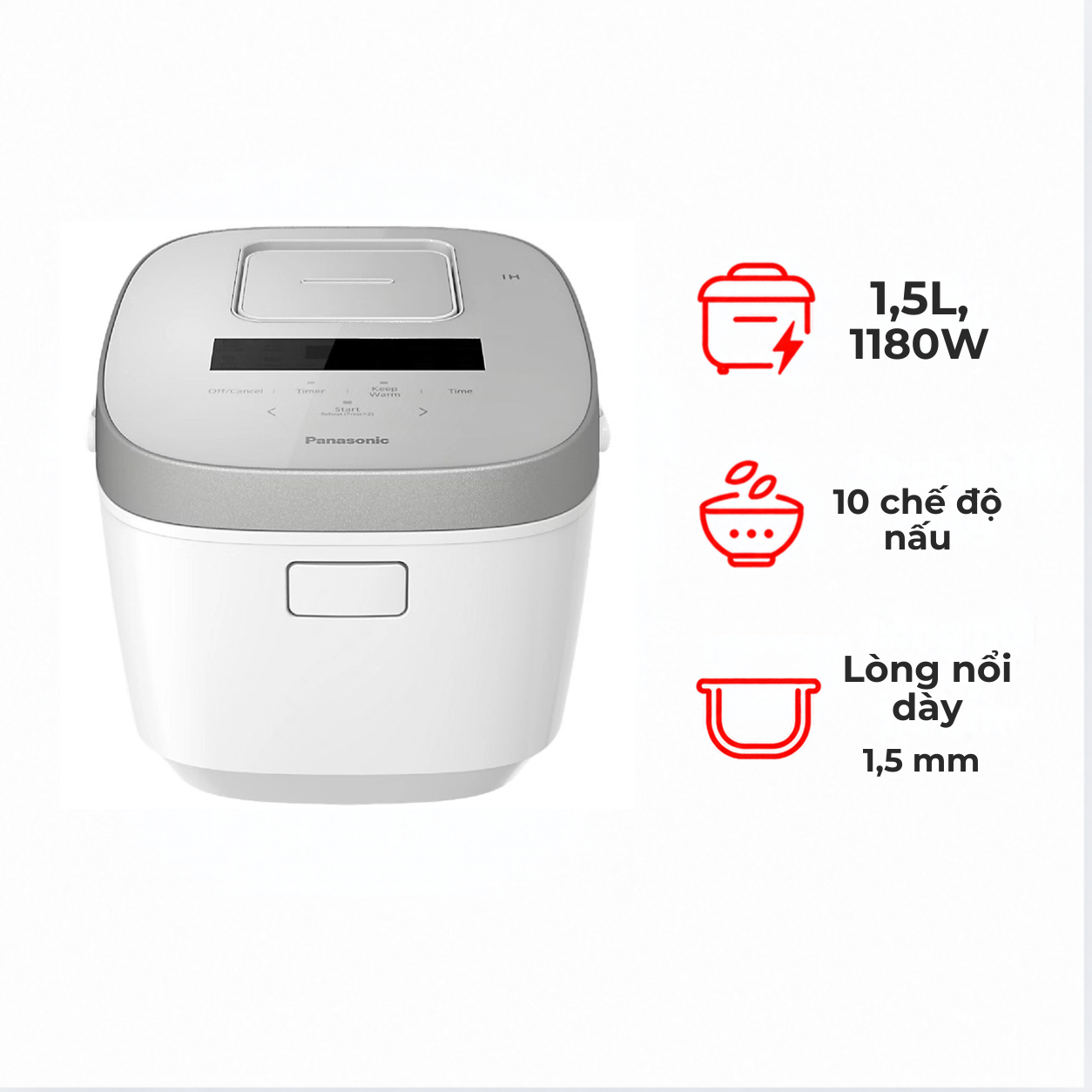 Nồi cơm cao tần Panasonic 1.5 lít SR-HFL153WRA