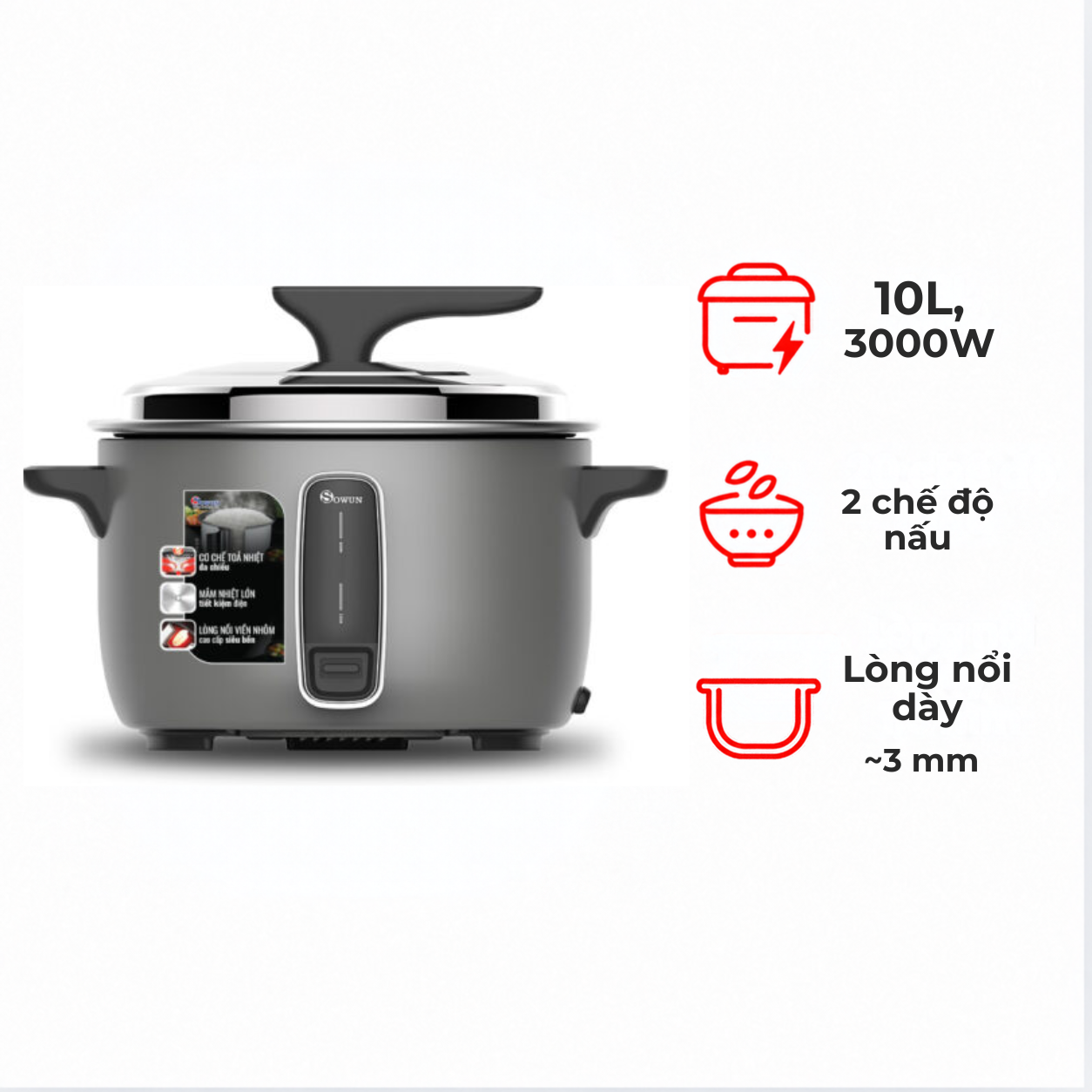 Nồi cơm điện Sowun SW6930 10 lít
