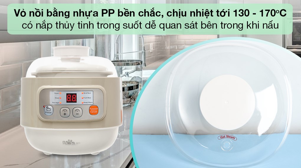 Nồi nấu chậm Bear 0.8 lít DDZ-A08D1